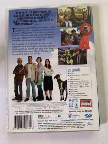 The Honourable Wally Norman (DVD, 2003) Shaun Micallef, Kevin Harrington Region4