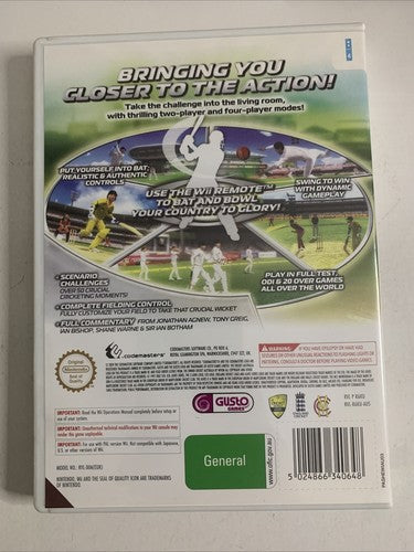 Cricket Nintendo Wii PAL 2009 Sports Game