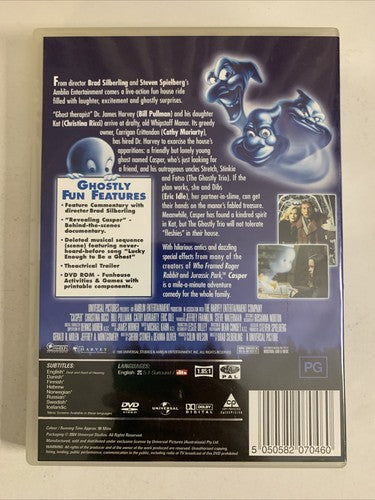 Casper (DVD, 1995) Bill Pullman, Eric Idle, Christina Ricci Region 4 &2