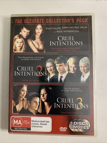 Cruel Intentions 1, 2, 3 (Ultimate Collector's Edition, DVD, 1999) Region 4