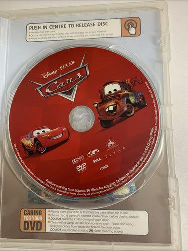 Cars (DVD, 2006) Disney Pixar Film Animation Region 4
