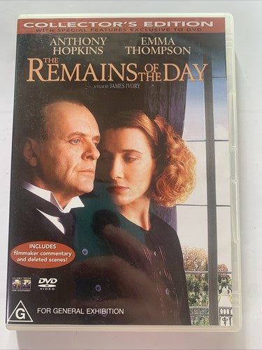 The Remains of the Day (DVD, 1993) Anthony Hopkins, Emma Thompson  Region 4