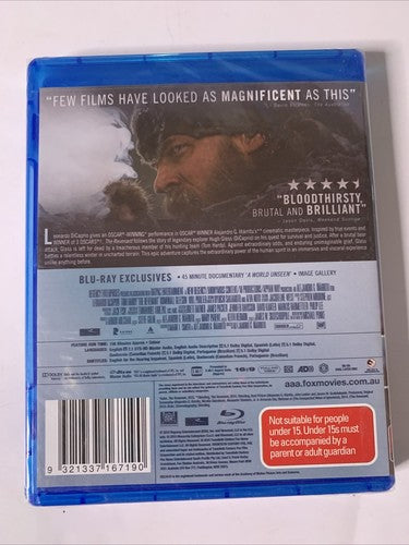 The Revenant (Blu-ray, 2015) Leonardo DiCaprio, Tom Hardy Region B NEW Sealed