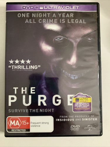 The Purge (DVD, 2013) Ethan Hawke, Lena Headey Region 4