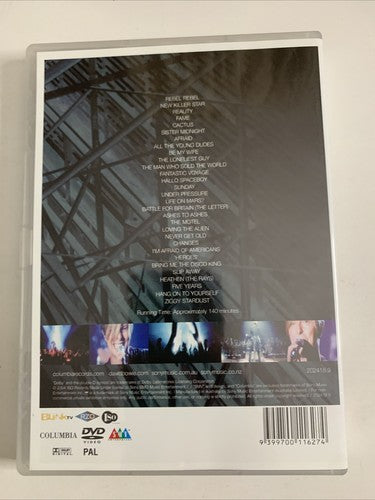 David Bowie – A Reality Tour (DVD, 2003) All Regions
