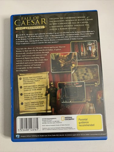 Fall Of Caesar: Lost Chronicles PC Windows CD-ROM Hidden Object Game NEW