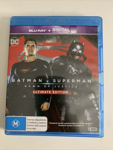 Batman V Superman: Dawn of Justice (Blu-ray, 2016, 2-Disc) Region B