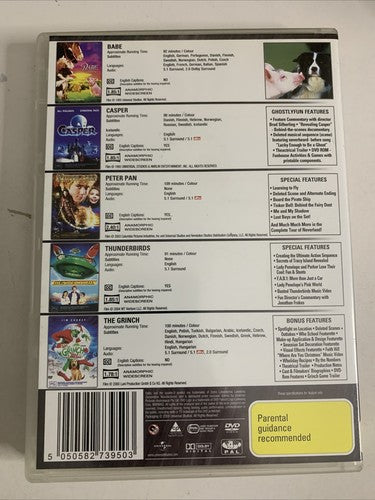 Babe / Casper / Peter Pan / Thunderbirds / The Grinch Stole Christmas  (DVD)