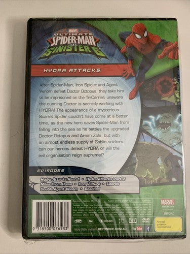 Ultimate Spider-Man Vs Sinister 6: Hydra Attacks (DVD, 2017) Region 4 NEW