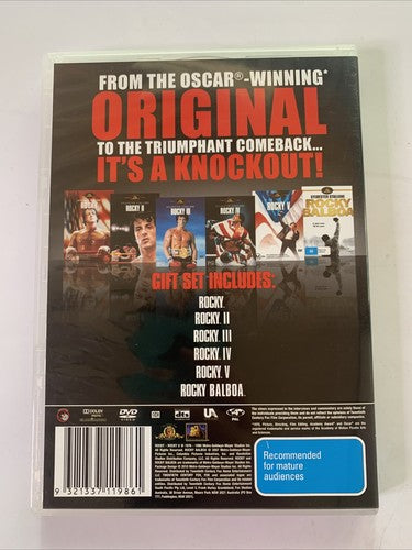 Rocky: The Complete Saga Boxset 6 Movie (DVD, 2010, 6-Discs) Region 4 NEW