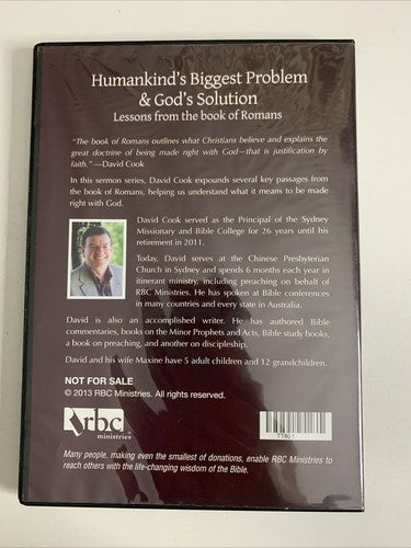 Humankind's Biggest Problem & God's Solution by David Cook (CD) Audio Sermon