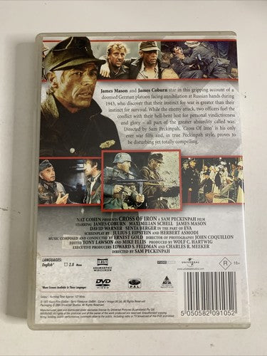 Cross of Iron (DVD, 1977) James Coburn, Maximilian Schell, James Mason Region 4