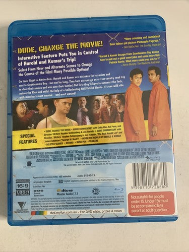 Harold and Kumar Escape from Guantanamo Bay (Blu-ray, 2008) Region B