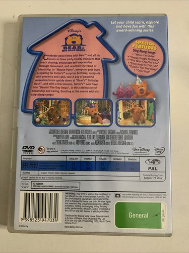Bear In The Big Blue House: Party Time With Bear (DVD, 2005) Disney Region 4
