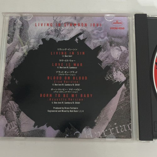 Bon Jovi – Living In Sin (CD, 1990) Japan PPDM-1006