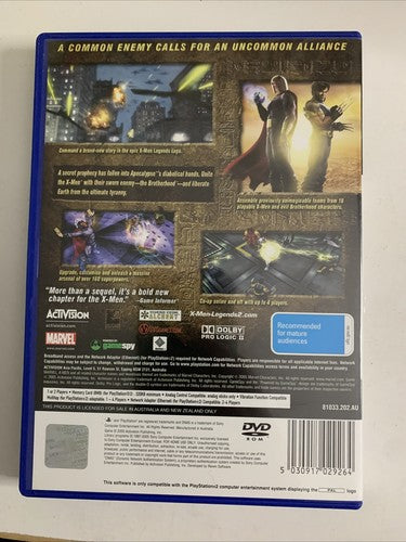 X-Men Legends II: Rise Of Apocalypse PS2 Sony PlayStation 2 PAL Game Complete