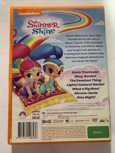 Shimmer and Shine (DVD, 2015) Nickelodeon Animation Region 4