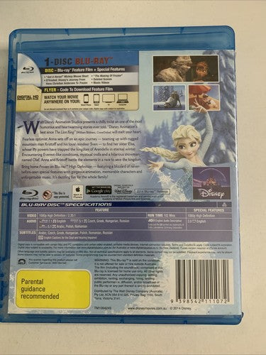 Frozen (Blu-ray, 2013) Disney Animated Film All Regions