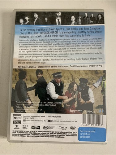 Broadchurch : Series 1 (DVD, 2013, 3-Disc) David Tennant Region 4