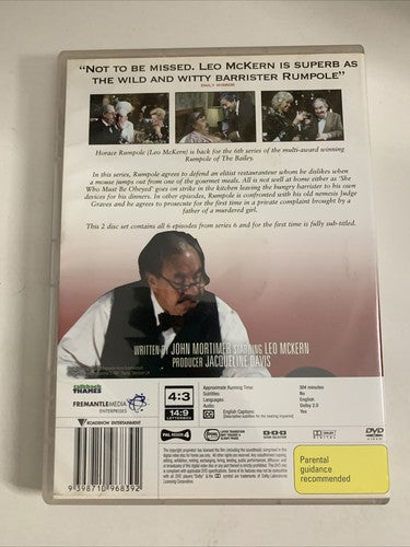 Rumpole of the Bailey : Series 6 (DVD, 1986) Region 4 NEW