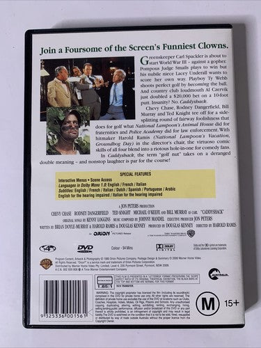Caddyshack (DVD, 1980) Bill Murray, Chevy Chase, Rodney Dangerfield Region 4