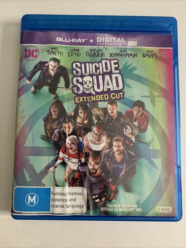 Suicide Squad (Extended Cut, Blu-ray, 2016, 2-Disc) Region B