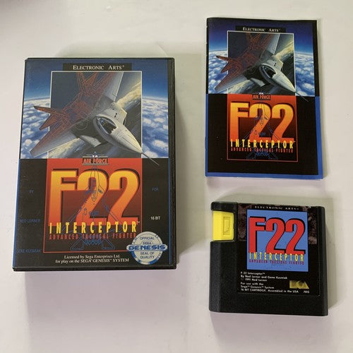 F-22 Interceptor (Sega Mega Drive, 1991) PAL Game Complete
