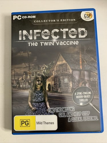 Infected: The Twin Vaccine Collector’s Edition PC CD-ROM Hidden Object Game NEW