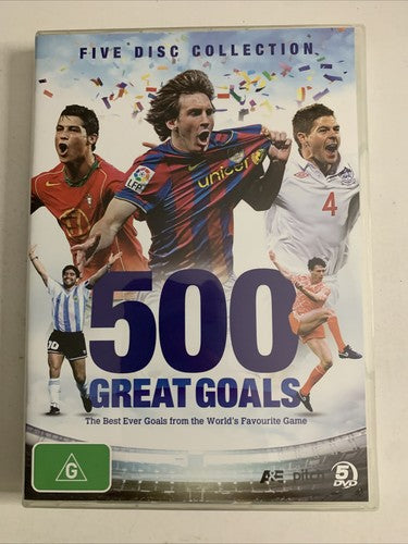 500 Great Goals (DVD, 2016, 5-DIscs) Soccer Football Region 4