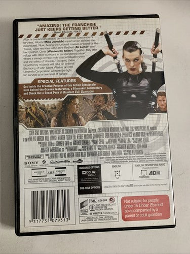 Resident Evil: Afterlife (DVD, 2010) Milla Jovovich Region 4