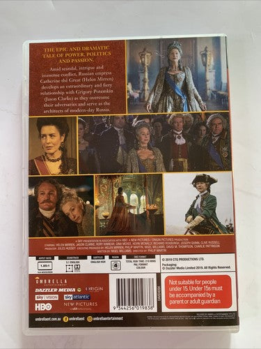 Catherine The Great (DVD, 2019, 2-Disc) Helen Mirren Region 4