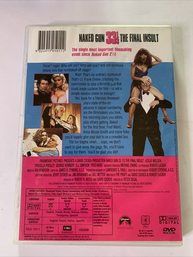 Naked Gun 33 1/3: The Final Insult (DVD, 1994) Leslie Nielsen Region 4