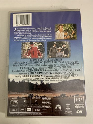 Paint Your Wagon (DVD, 1969) Clint Eastwood, Lee Marvin Region 4