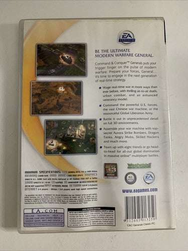 Command & Conquer Generals PC CD-ROM Windows Strategy Game