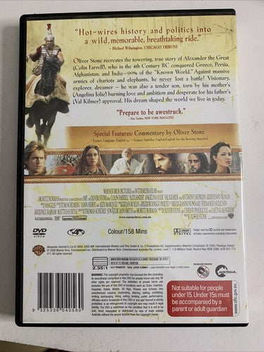 Alexander (Directors Cut, DVD, 2004) Anthony Hopkins, Colin Farrell Region 4 NEW