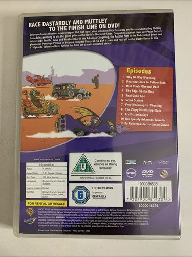 Wacky Races : Vol 2 (DVD, 1968) Animation Region 2