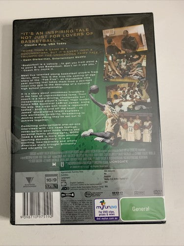 More Than A Game (DVD, 2008) Lebron James Documentary Region 4 NEW