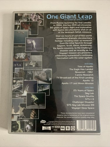 One Giant Leap: 50 Years of Space Flight (DVD, 2-Disc) All Regions