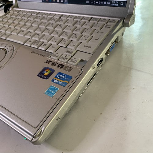 Panasonic Toughbook CF-S10 Laptop 12.1" i5-2520M vPro DVD-RW 8GB 500GB Win 10