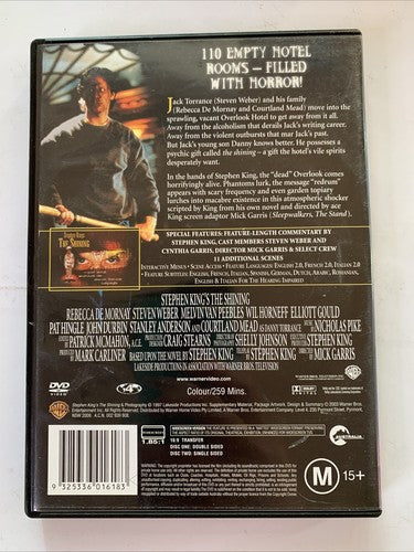 The Shining (DVD, 1997, 2-Disc) Stephen King Film Region 4