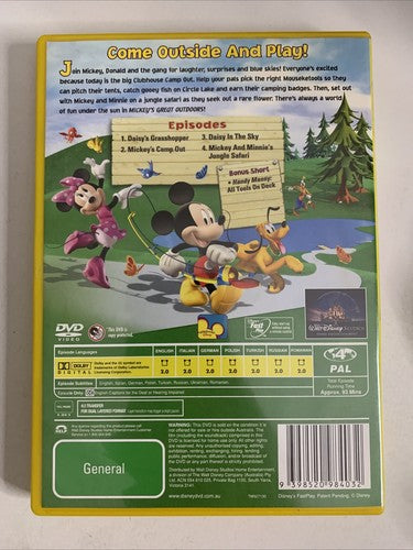 Disney Mickey Mouse Clubhouse : Mickey's Great Outdoors (DVD, 2010) Region 4