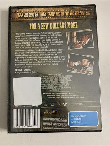 For a Few Dollars More (DVD, 1967) Clint Eastwood, Lee Van Cleef Region 4 NEW