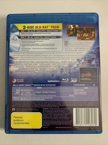 A Christmas Carol 3D (Blu-ray 3D + 2D, 2009) Jim Carrey All Regions