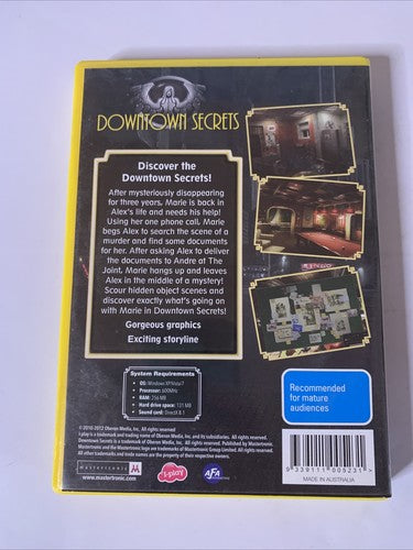 Downtown Secrets PC Windows CD-ROM Hidden Object Game