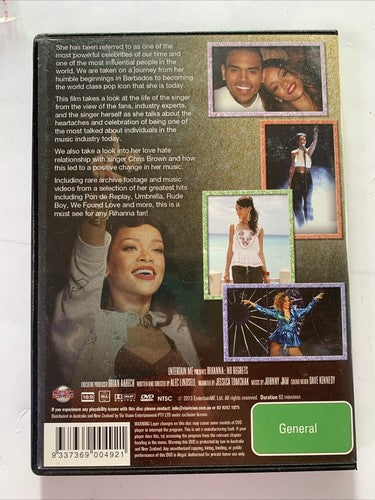 Rihanna No Regrets : The Unauthorised Biography (DVD, 2013) All Regions