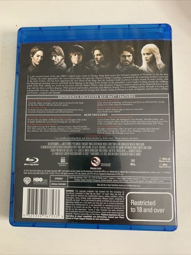 Game of Thrones : Season 2 (Blu-ray, 2012, 5-Disc) Region B