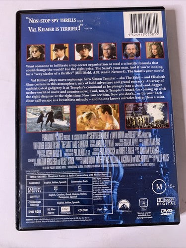 The Saint (DVD, 1997) Val Kilmer, Elisabeth Shue  Region 4