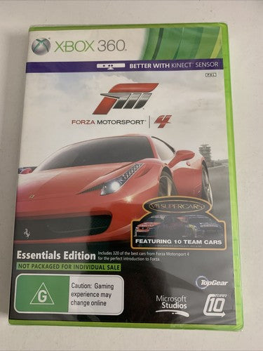 Forza Motorsport 4: Essentials Edition Microsoft XBOX 360 PAL Game NEW Sealed