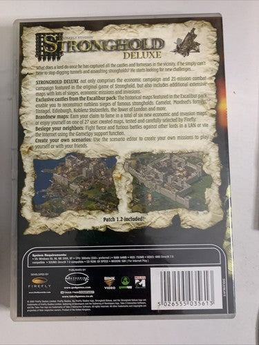 Stronghold Deluxe PC Windows CD-ROM 2005 RTS Strategy Game Complete