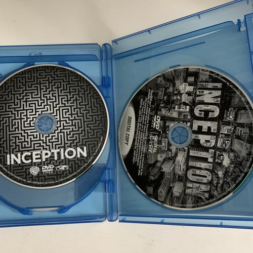 Inception (Blu-ray + DVD, 2010, 4-Discs) Leonardo DiCaprio, Tom Hardy Region B